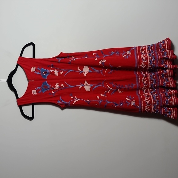 ANTHROPOLOGIE AKEMI + KIN "Lila" Embroidered Linen Blend Floral Dress Size XS - Picture 8 of 16